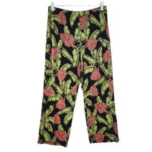 Women's Vintage Romni Nicole By Guida Tropical Print Pants Size XL